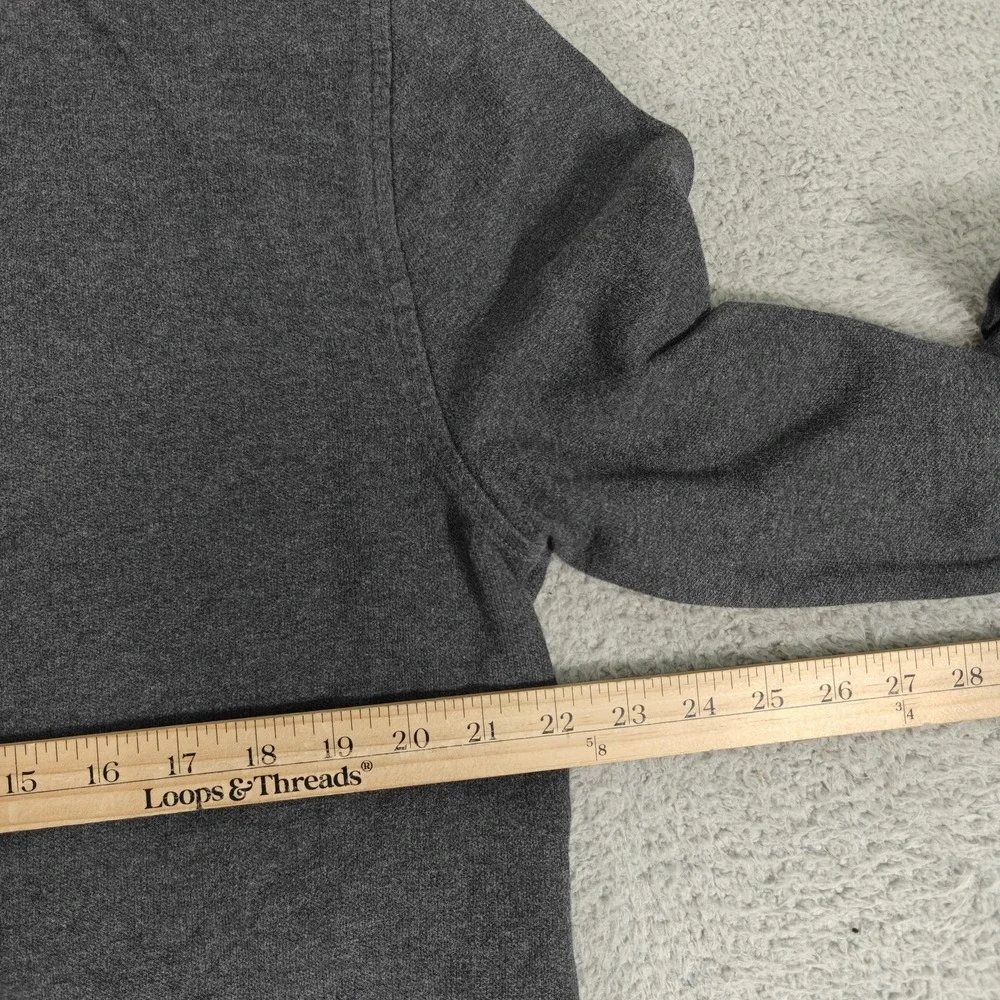 Tommy Hilfiger Sweater Mens‎ Large Gray 1/4 Zip Pullover Logo Cotton Classic